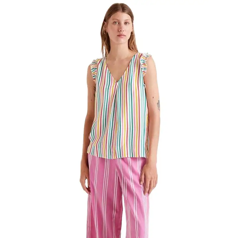 COMPAÑIA FANTASTICA TOP ESTAMPADO DE RAYAS SOJU