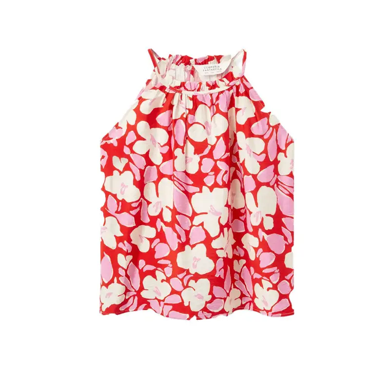 COMPAÑIA FANTASTICA TOP HALTER ESTAMPADO FLORAL TR