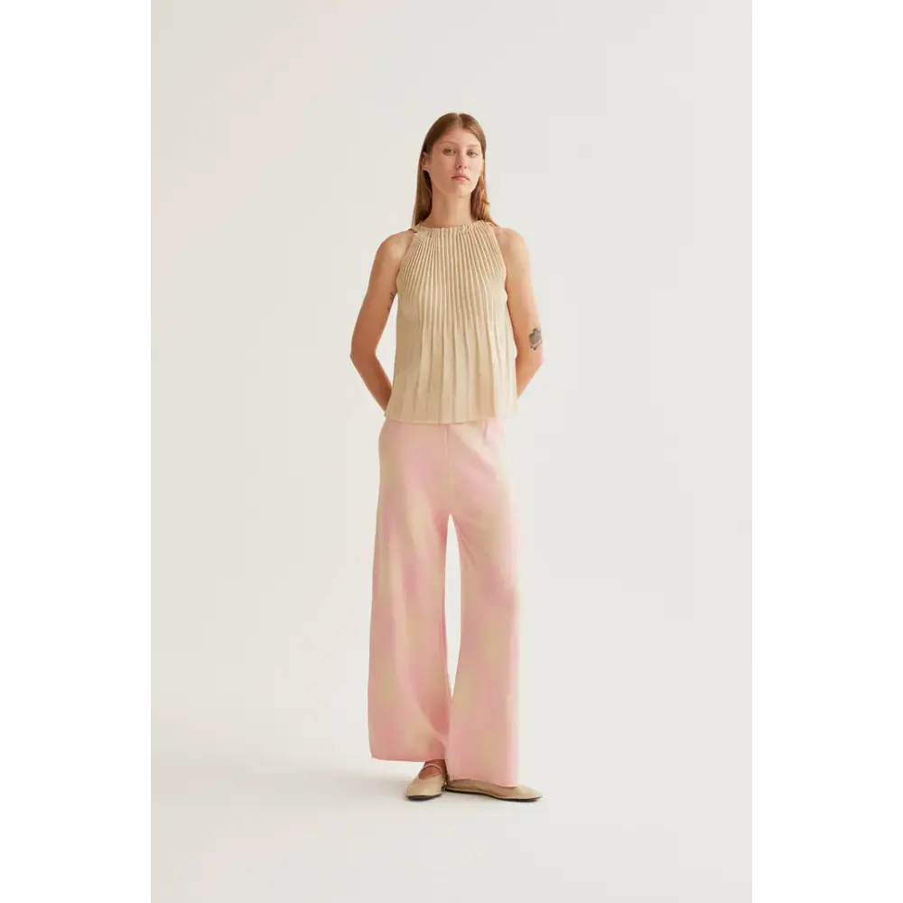 COMPAÑIA FANTASTICA TOP PLISADO BEIGE