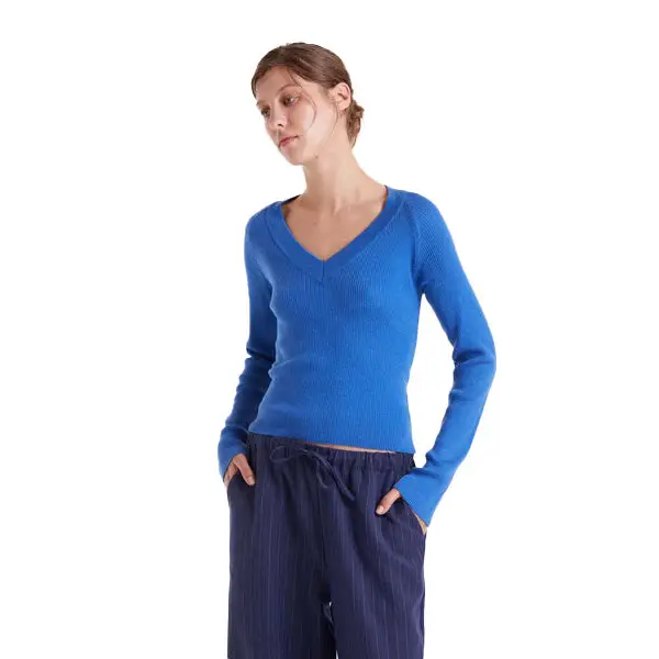 COMPAÑIA FANTASTICA TOP PUNTO CANALE AZUL - textil