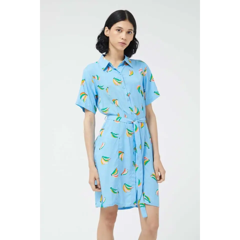 COMPAÑIA FANTASTICA VESTIDO CAMISERO DE BANANAS
