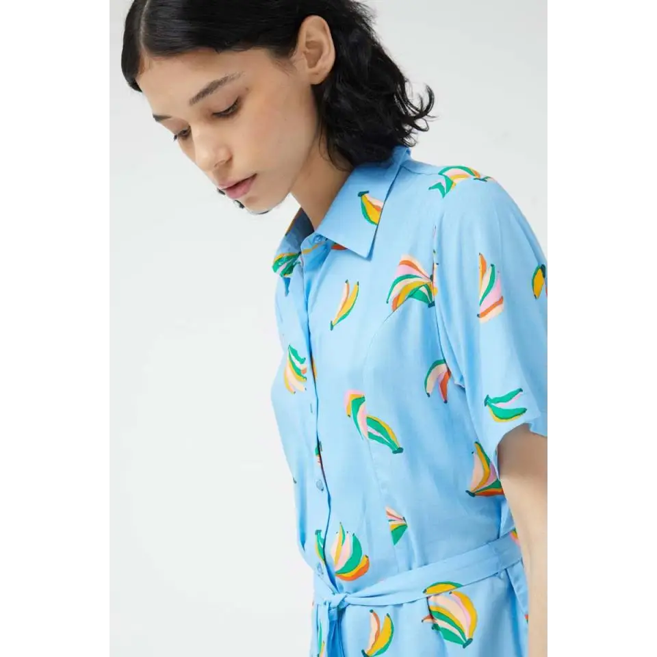 COMPAÑIA FANTASTICA VESTIDO CAMISERO DE BANANAS