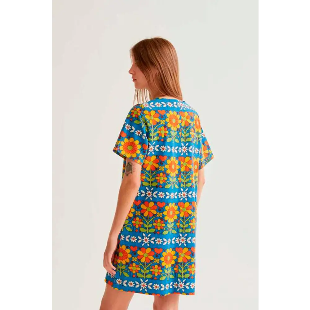 COMPAÑIA FANTASTICA VESTIDO CORTO CON ESTAMPADO GARDEN