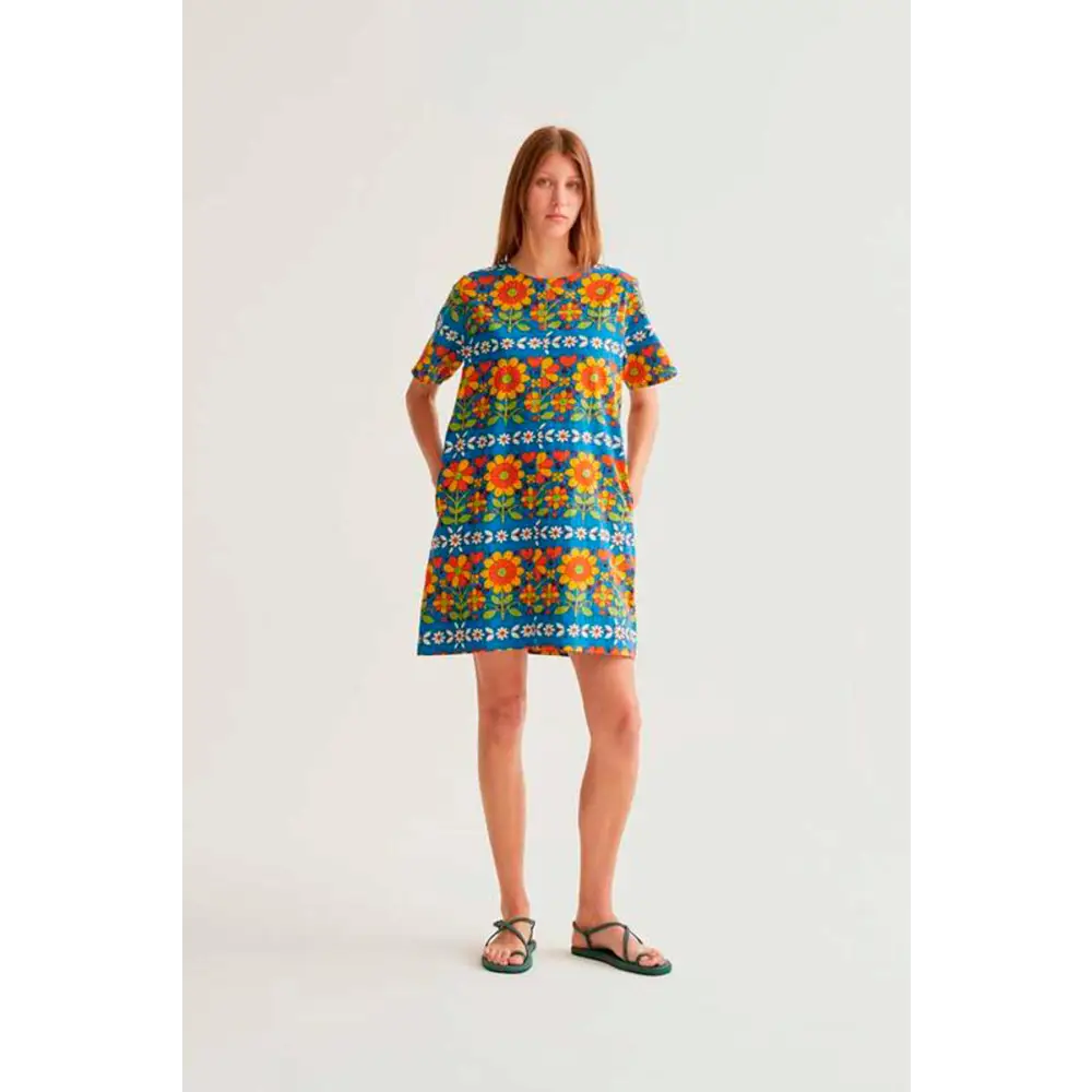 COMPAÑIA FANTASTICA VESTIDO CORTO CON ESTAMPADO GARDEN