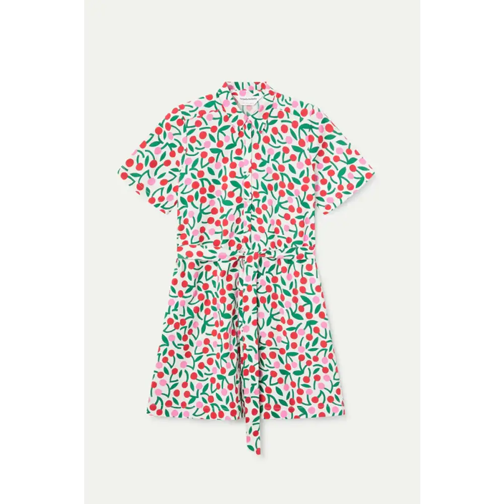 COMPANIA FANTASTICA VESTIDO CORTO CON ESTAMPADO GUINDA