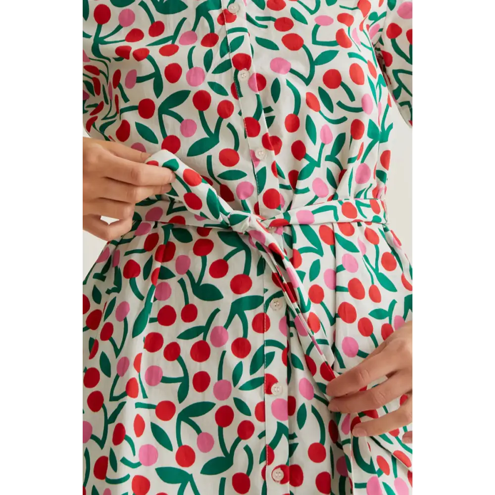 COMPANIA FANTASTICA VESTIDO CORTO CON ESTAMPADO GUINDA