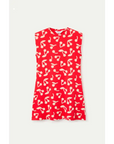 COMPANIA FANTASTICA VESTIDO CORTO CON ESTAMPADO RED GUINDA
