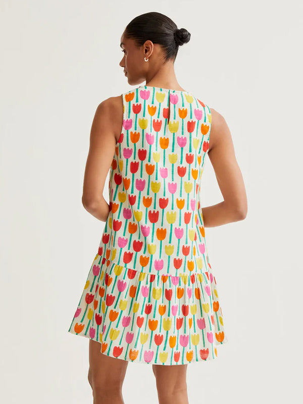 COMPANIA FANTASTICA VESTIDO CORTO CON ESTAMPADO TU