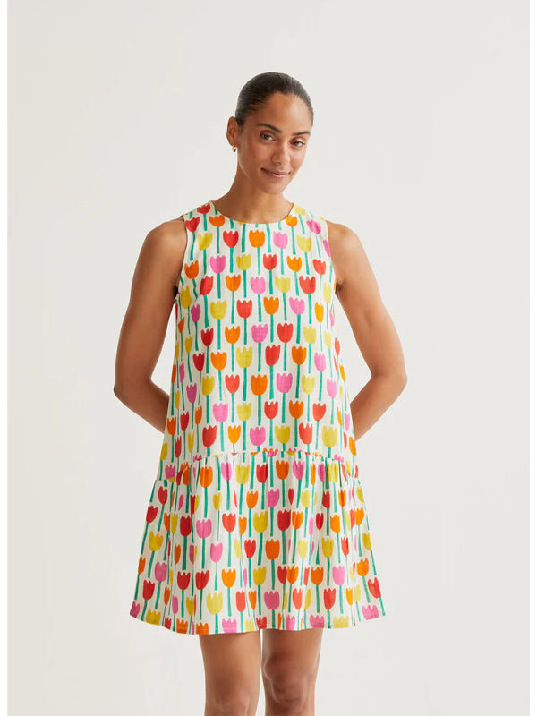 COMPANIA FANTASTICA VESTIDO CORTO CON ESTAMPADO TU