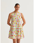 COMPANIA FANTASTICA VESTIDO CORTO CON ESTAMPADO TU