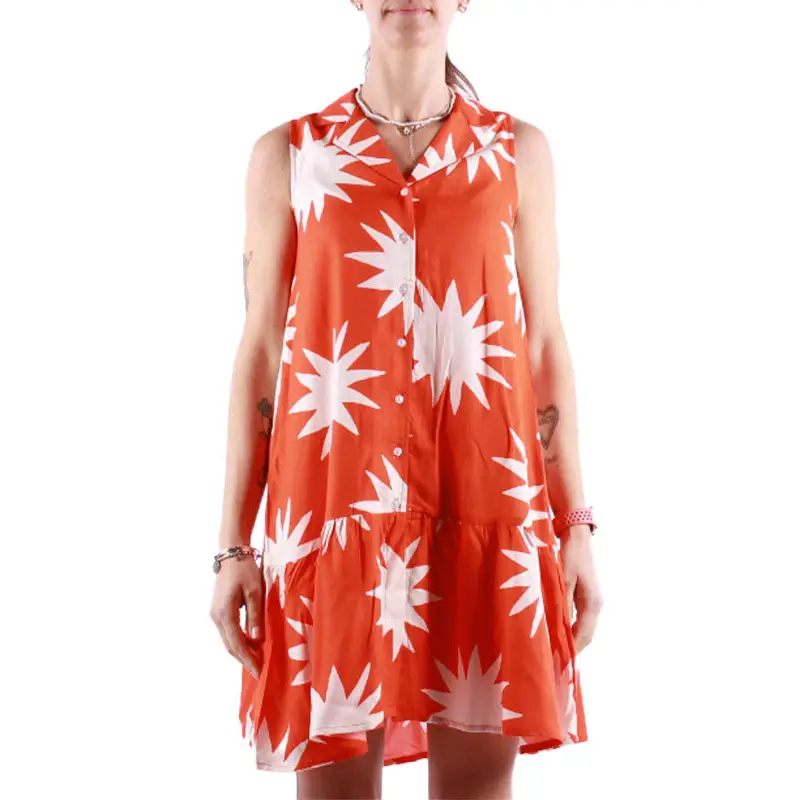 COMPAÑÍA FANTASTICA VESTIDO CORTO ESTAMPADO BIG