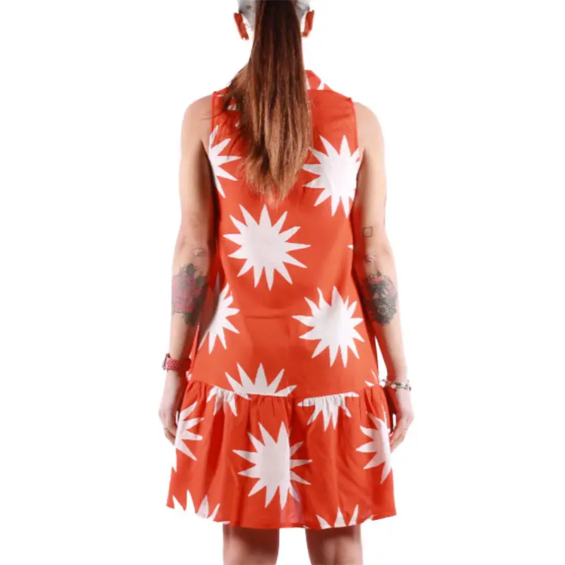 COMPAÑÍA FANTASTICA VESTIDO CORTO ESTAMPADO BIG