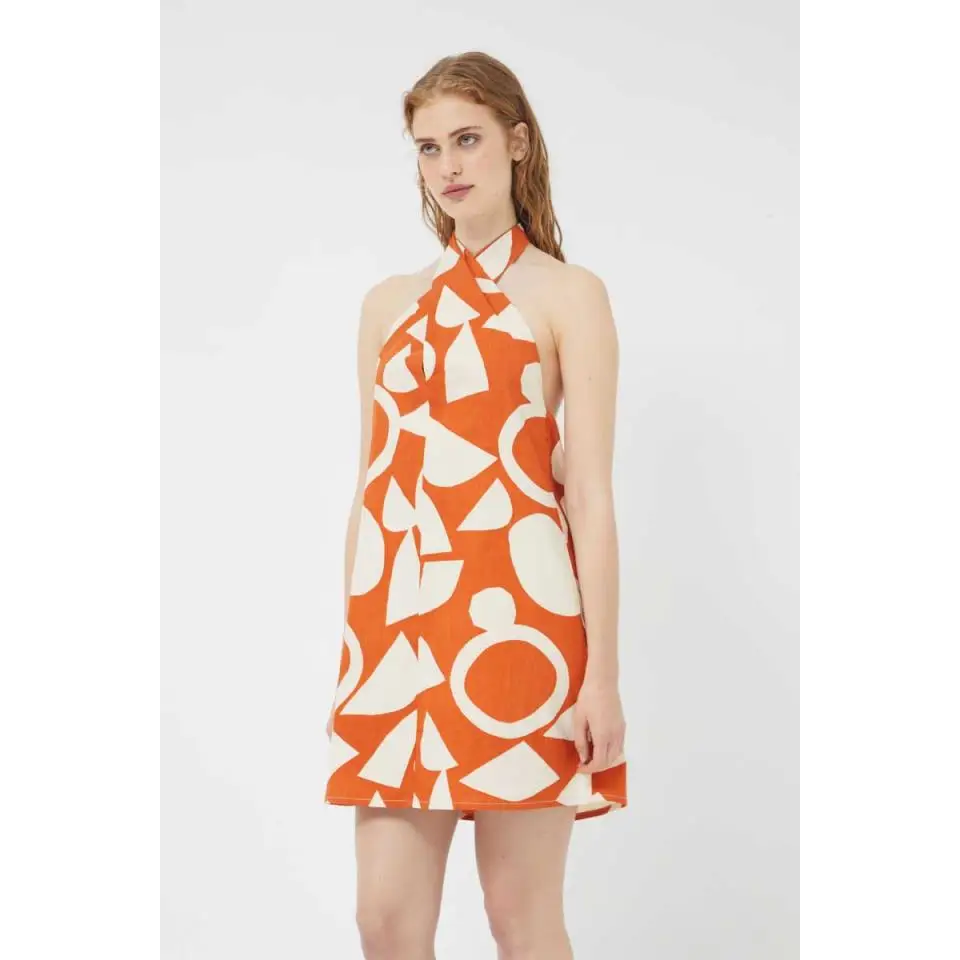 COMPANIA FANTASTICA VESTIDO CORTO GEOMETRICO