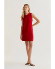 COMPAÑIA FANTASTICA VESTIDO CORTO PUNTO ROJO