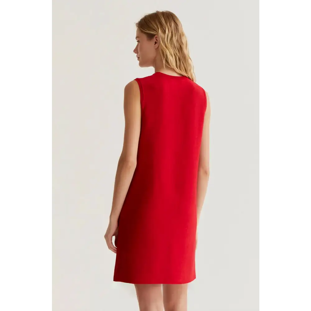 COMPAÑIA FANTASTICA VESTIDO CORTO PUNTO ROJO