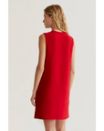 COMPAÑIA FANTASTICA VESTIDO CORTO PUNTO ROJO