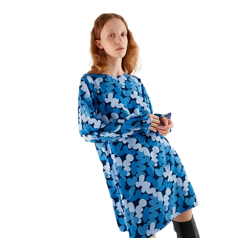 COMPAÑÍA FANTÁSTICA VESTIDO ESTAMPADO AZUL