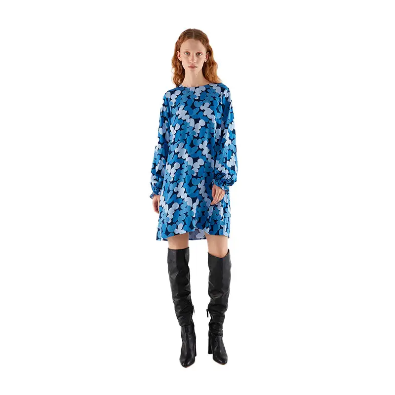 COMPAÑÍA FANTÁSTICA VESTIDO ESTAMPADO AZUL