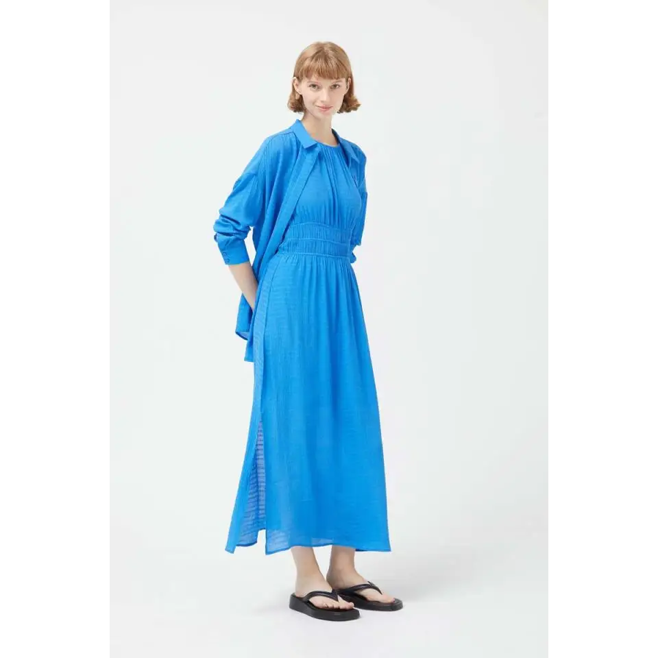 COMPAÑIA FANTASTICA VESTIDO LARGO AZUL