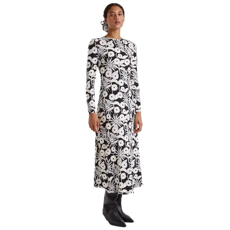 COMPAÑIA FANTASTICA VESTIDO LARGO CON ESTAMPADO TO - textil