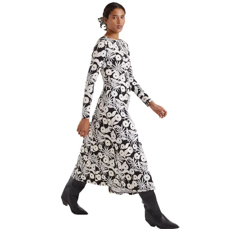 COMPAÑIA FANTASTICA VESTIDO LARGO CON ESTAMPADO TO - textil