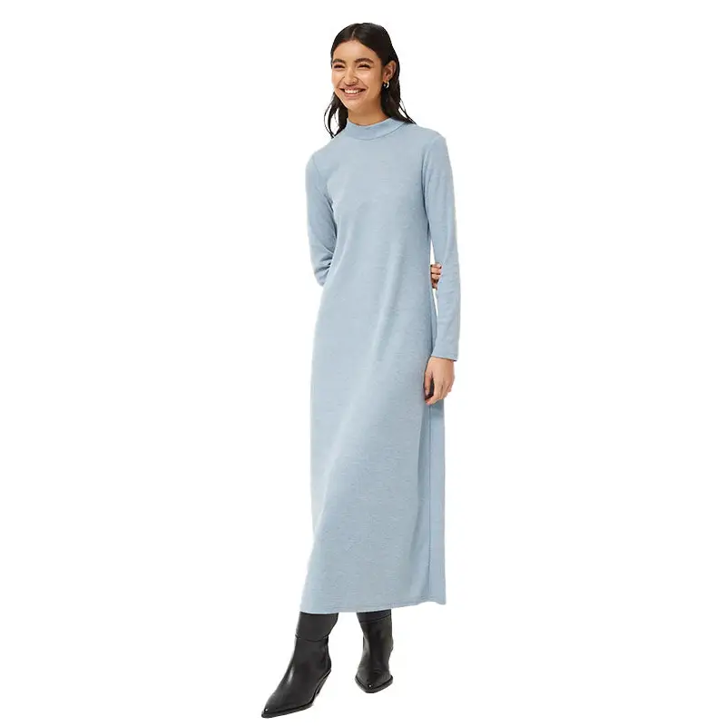 COMPAÑIA FANTASTICA VESTIDO LARGO DE PUNTO AZUL