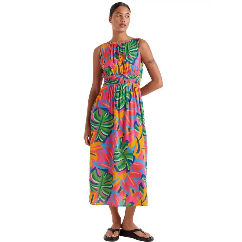 COMPAÑÍA FANTASTICA VESTIDO LARGO ESTAMPADO FLORAL