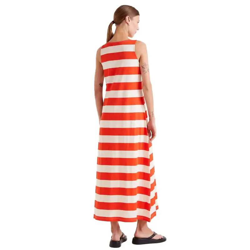 COMPAÑÍA FANTASTICA VESTIDO LARGO ESTAMPADO RAYAS