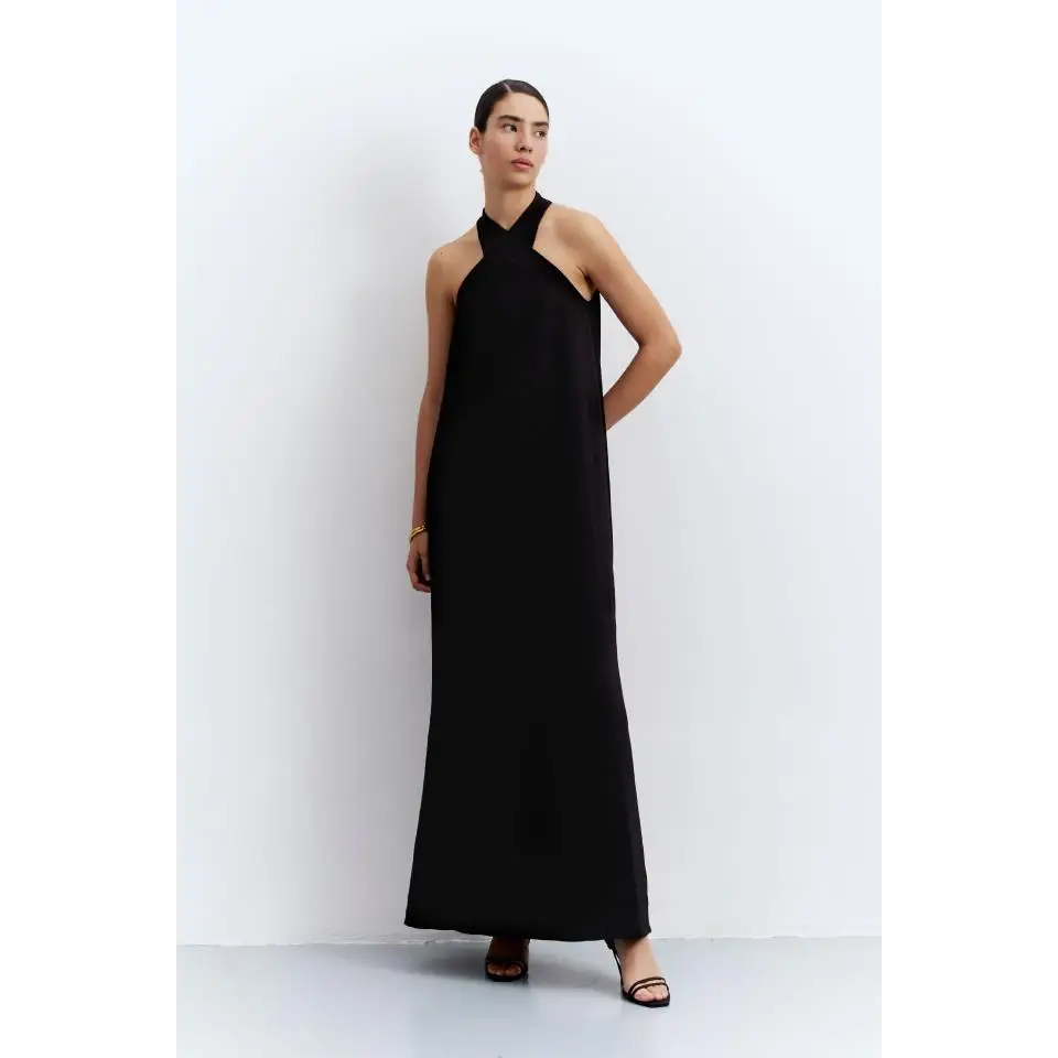 COMPAÑIA FANTASTICA VESTIDO LARGO NEGRO