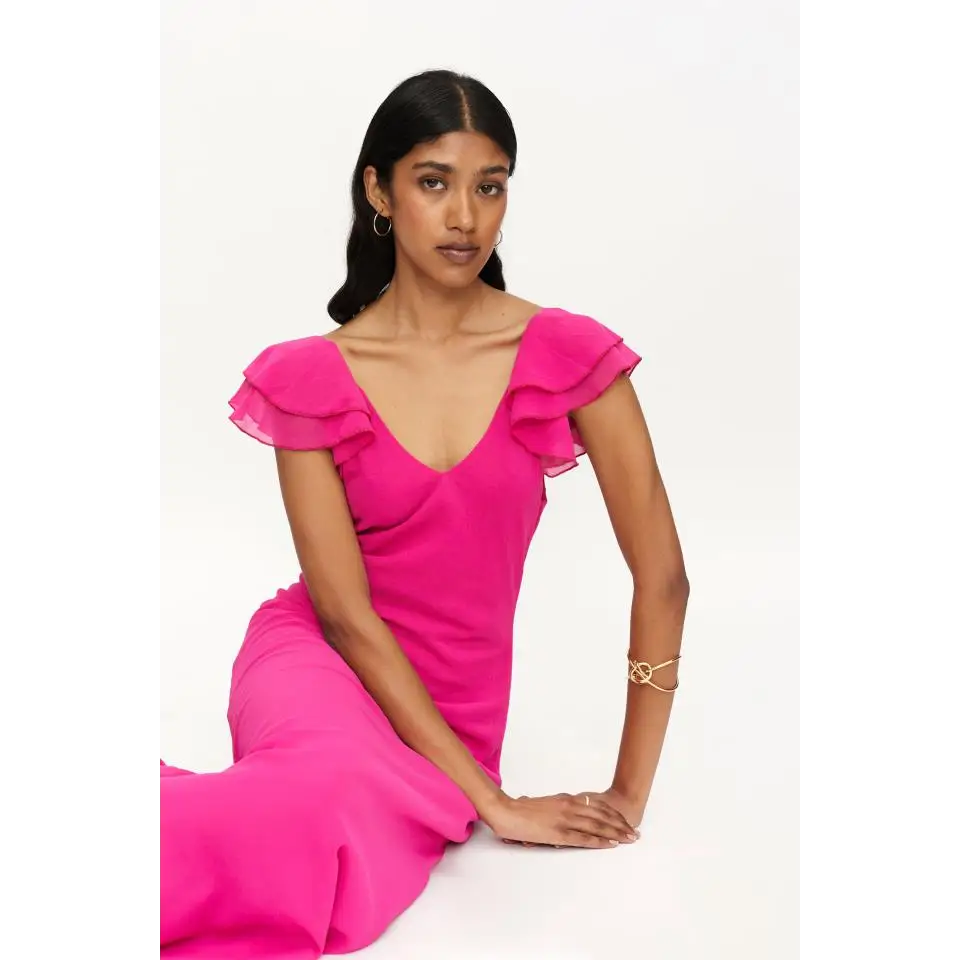 COMPAÑIA FANTASTICA VESTIDO LARGO ROSA