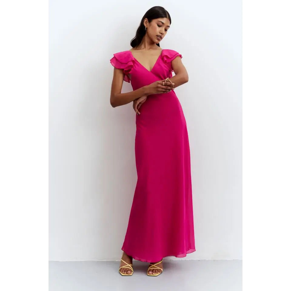COMPAÑIA FANTASTICA VESTIDO LARGO ROSA