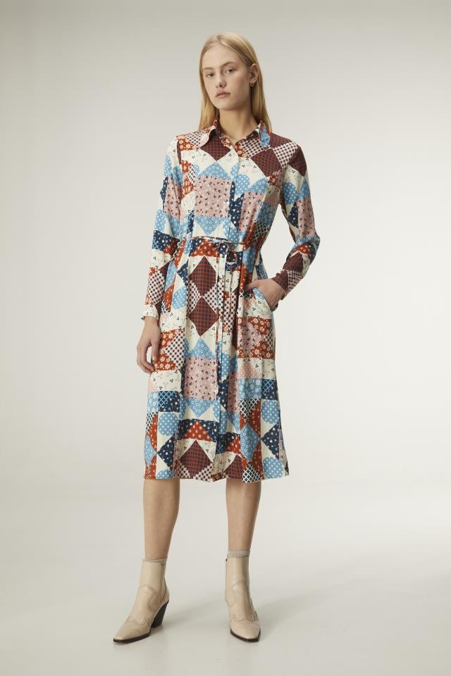 COMPANIA FANTASTICA VESTIDO MIDI CAMISERO ECOVERO
