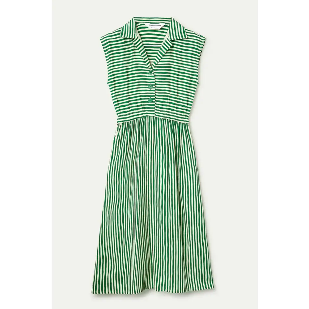 COMPANIA FANTASTICA VESTIDO MIDI CON ESTAMPADO LAVAGNA GREEN