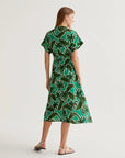 COMPANIA FANTASTICA VESTIDO MIDI CON ESTAMPADO PAL