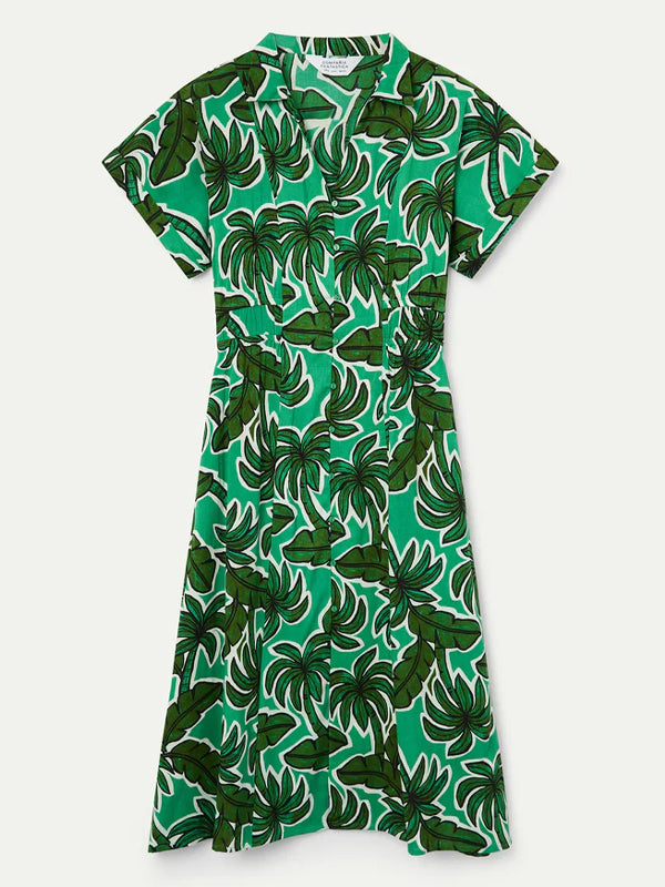 COMPANIA FANTASTICA VESTIDO MIDI CON ESTAMPADO PAL