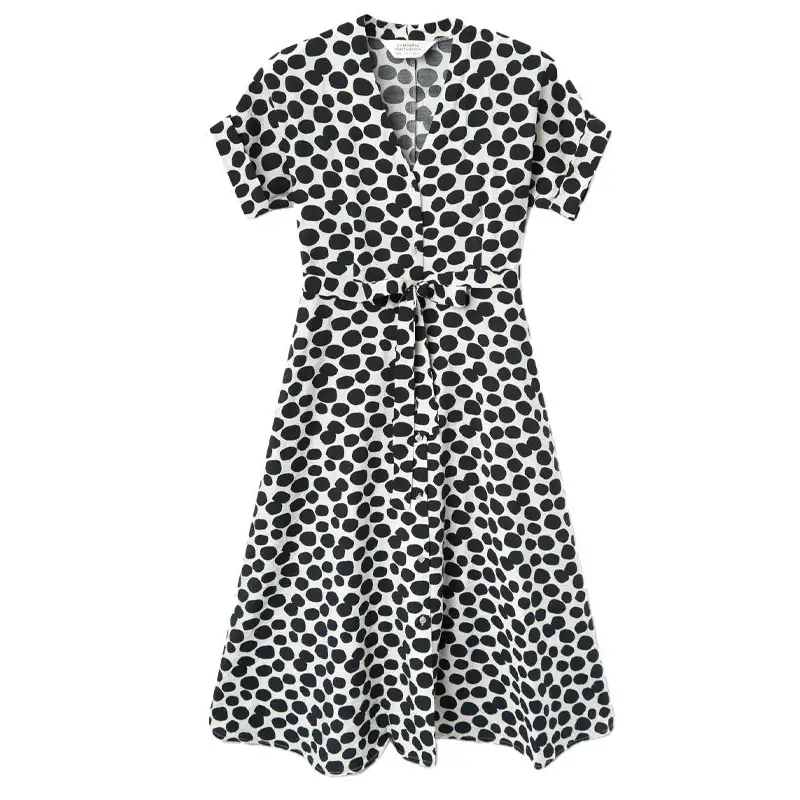 COMPAÑIA FANTASTICA VESTIDO MIDI CON ESTAMPADO T