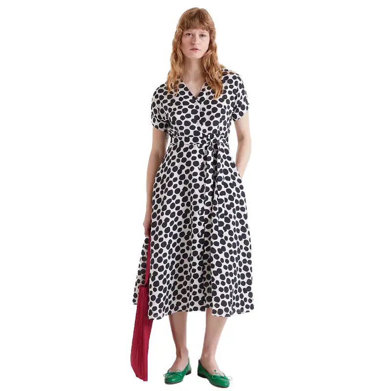 COMPAÑÍA FANTASTICA VESTIDO MIDI CON ESTAMPADO T