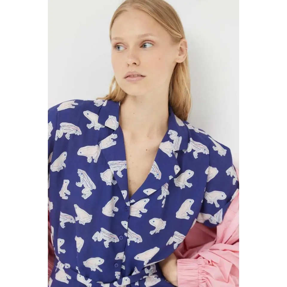 COMPAÑIA FANTASTICA VESTIDO MIDI DE RANAS