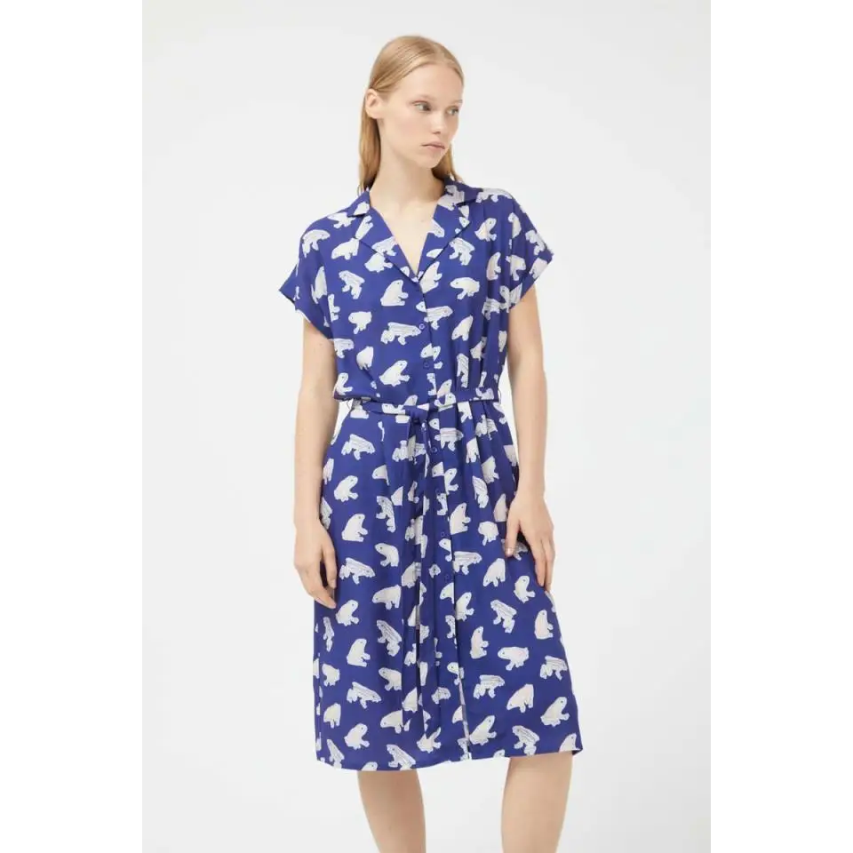 COMPAÑIA FANTASTICA VESTIDO MIDI DE RANAS
