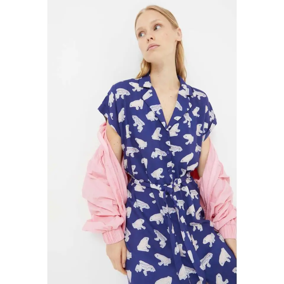 COMPAÑIA FANTASTICA VESTIDO MIDI DE RANAS