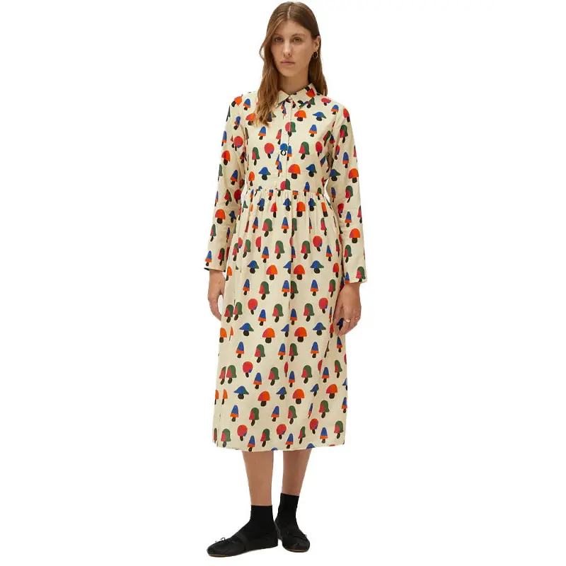 COMPAÑÍA FANTÁSTICA VESTIDO MIDI ESTAMPADO DE SETA