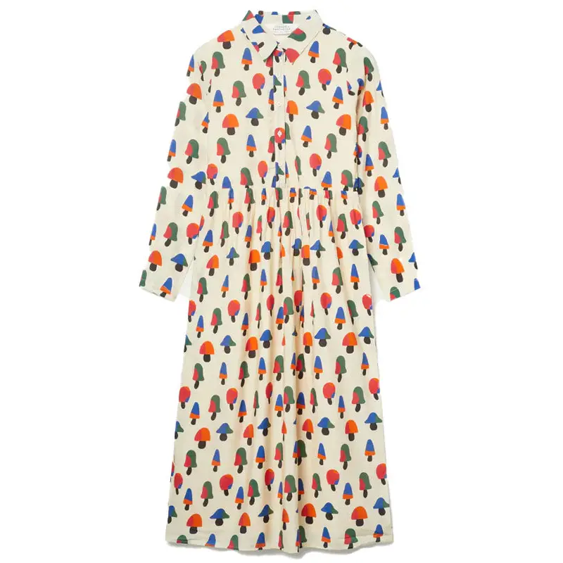 COMPAÑÍA FANTÁSTICA VESTIDO MIDI ESTAMPADO DE SETA