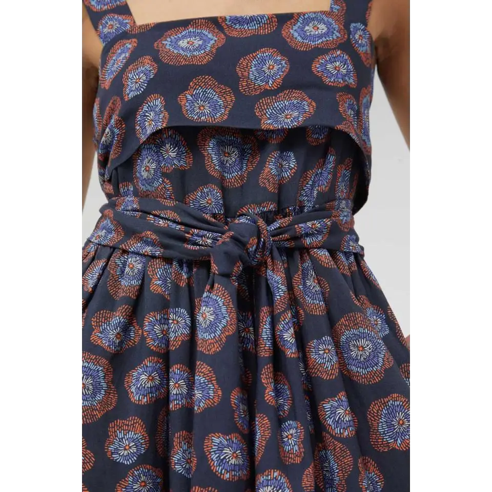 COMPAÑÍA FANTÁSTICA VESTIDO MIDI FLORES
