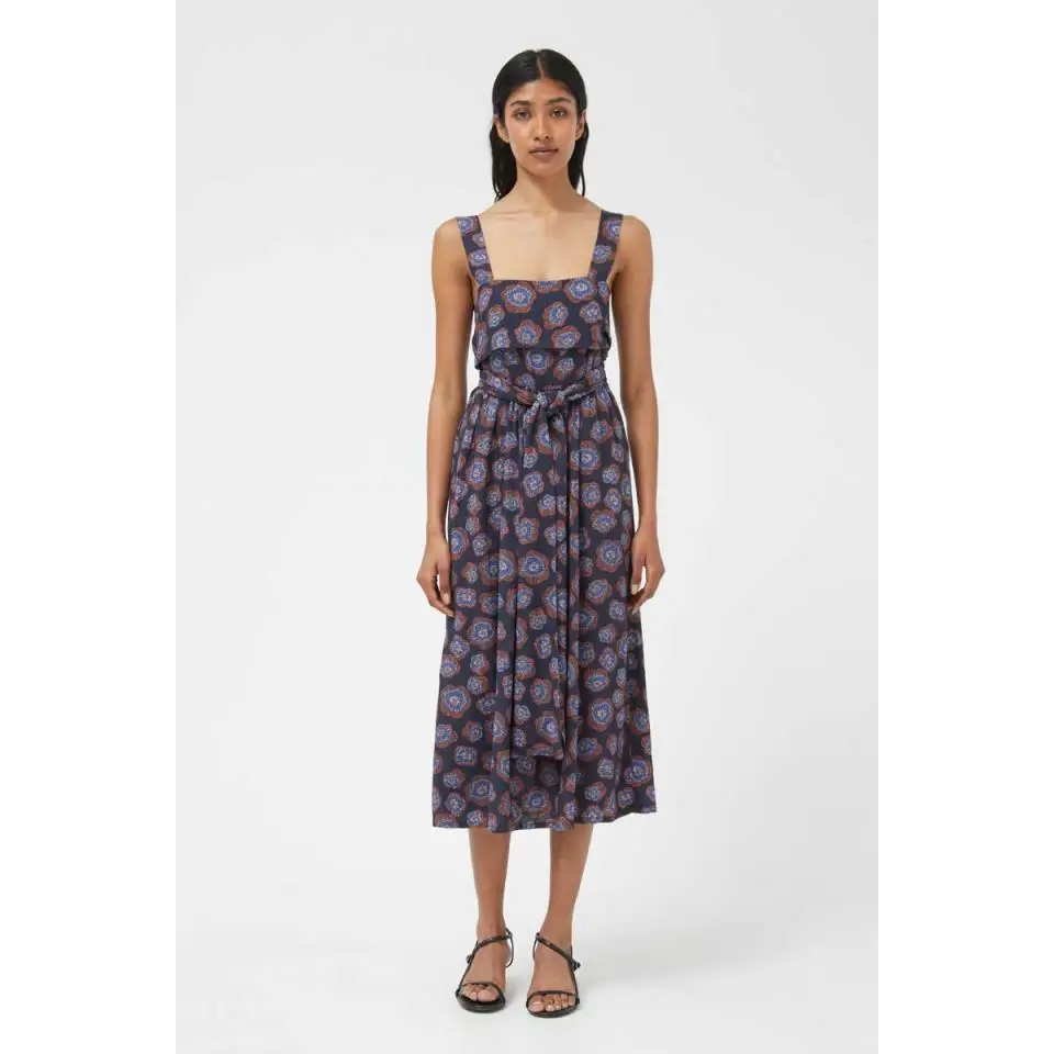 COMPAÑÍA FANTÁSTICA VESTIDO MIDI FLORES