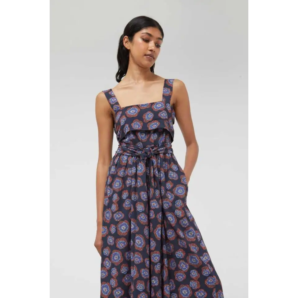 COMPAÑÍA FANTÁSTICA VESTIDO MIDI FLORES