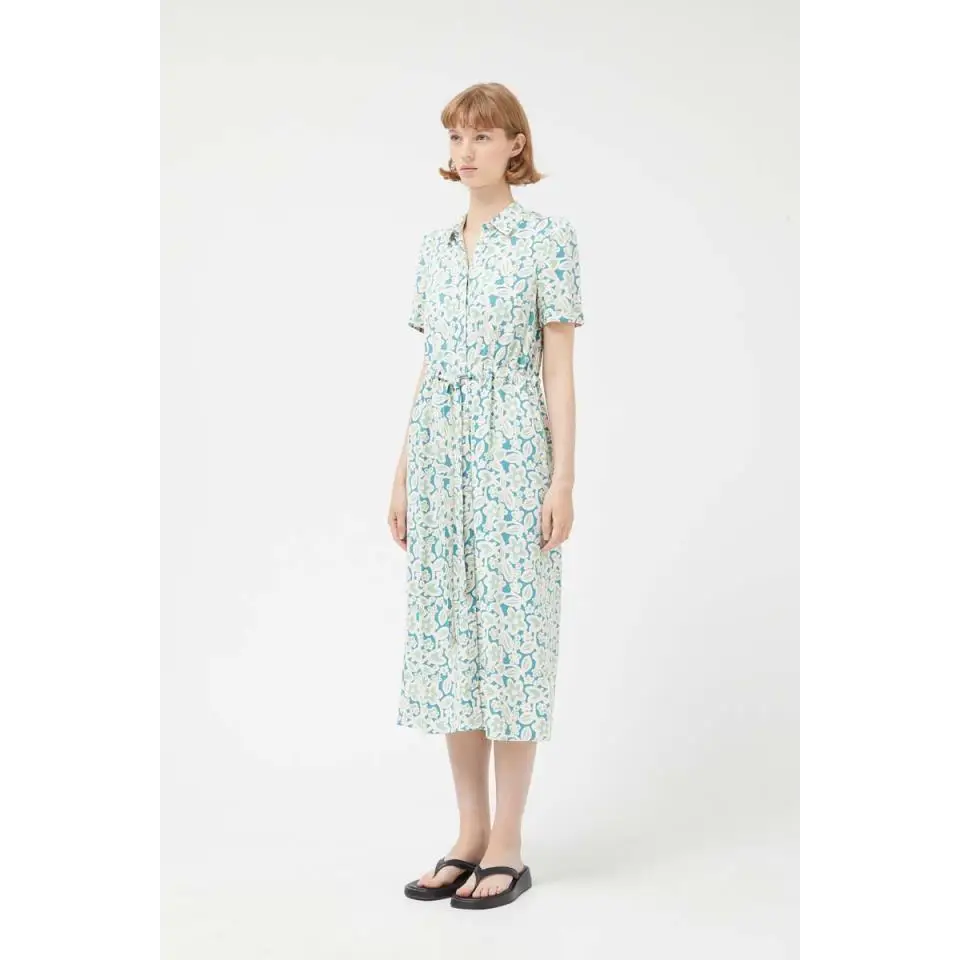 COMPAÑIA FANTASTICA VESTIDO MIDI FLORES
