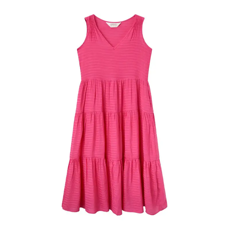 COMPAÑIA FANTASTICA VESTIDO MIDI FLUIDO ROSA