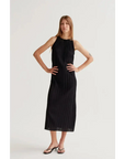 COMPAÑIA FANTASTICA VESTIGO LARGO PLISADO NEGRO