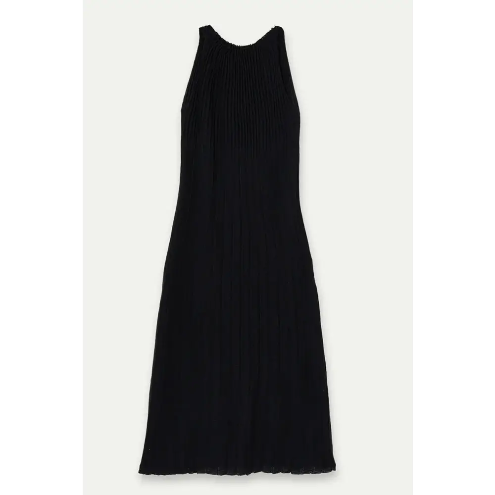 COMPAÑIA FANTASTICA VESTIGO LARGO PLISADO NEGRO
