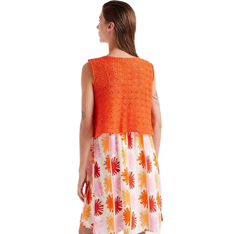 COMPAÑÍA FANTASTICATOP CROCHET LAZADA NARANJA